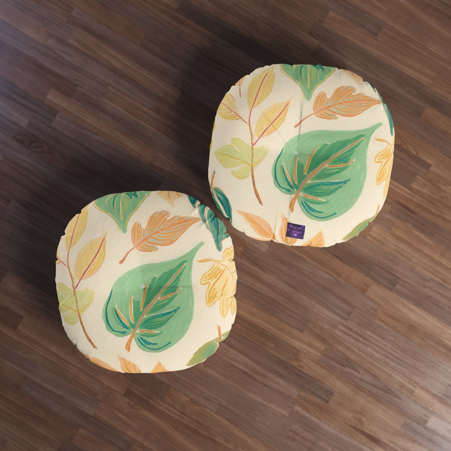 Calm Leaves Tufted Floor Pillow