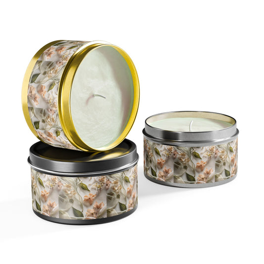 Botanical Elegance Tin Candles