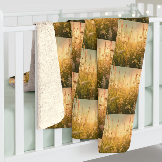 Meadow Sherpa Fleece Blanket