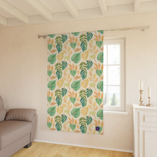 Calm Leaves Window Curtains (1 Piece)