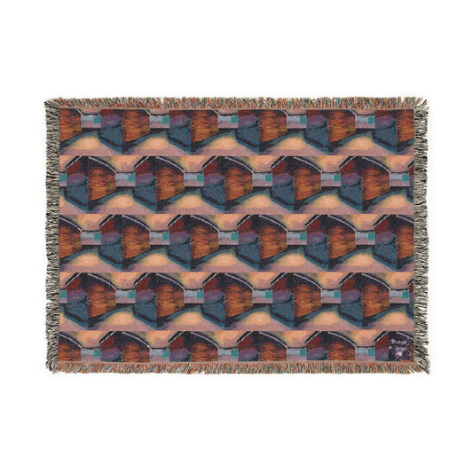 'Around The Corner' by Sarah Pooley  100% Cotton Cozy Blanket