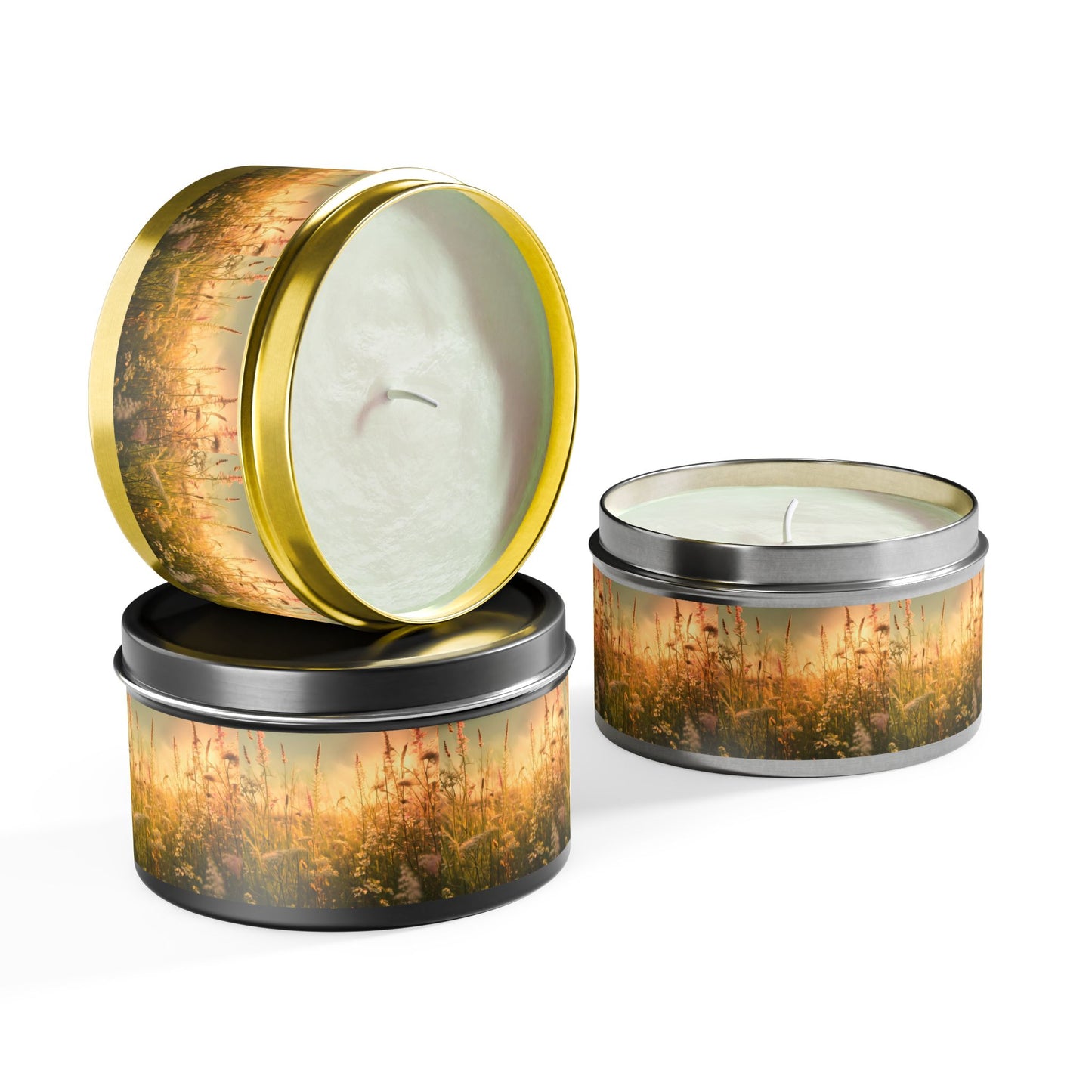 Meadow Tin Candles