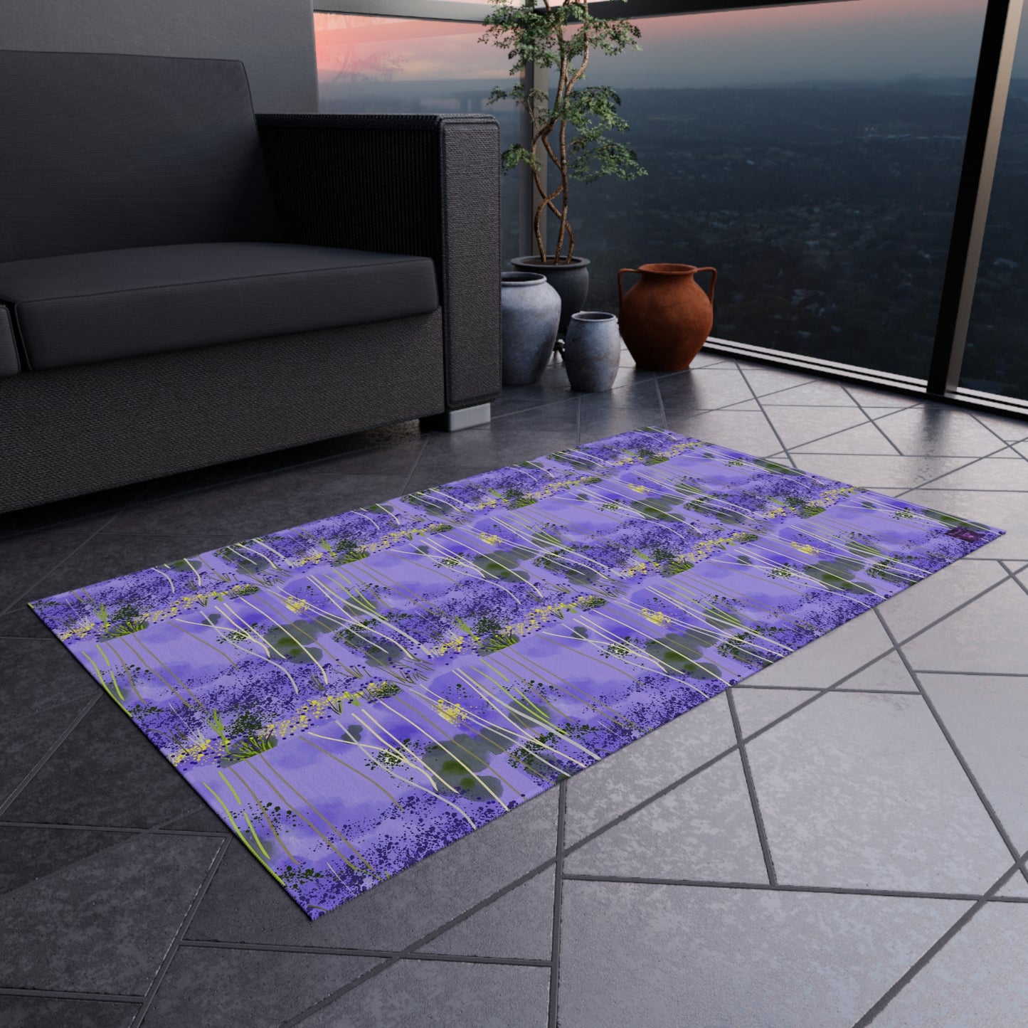 'Bluebell' by Julie Fejer Outdoor Rug