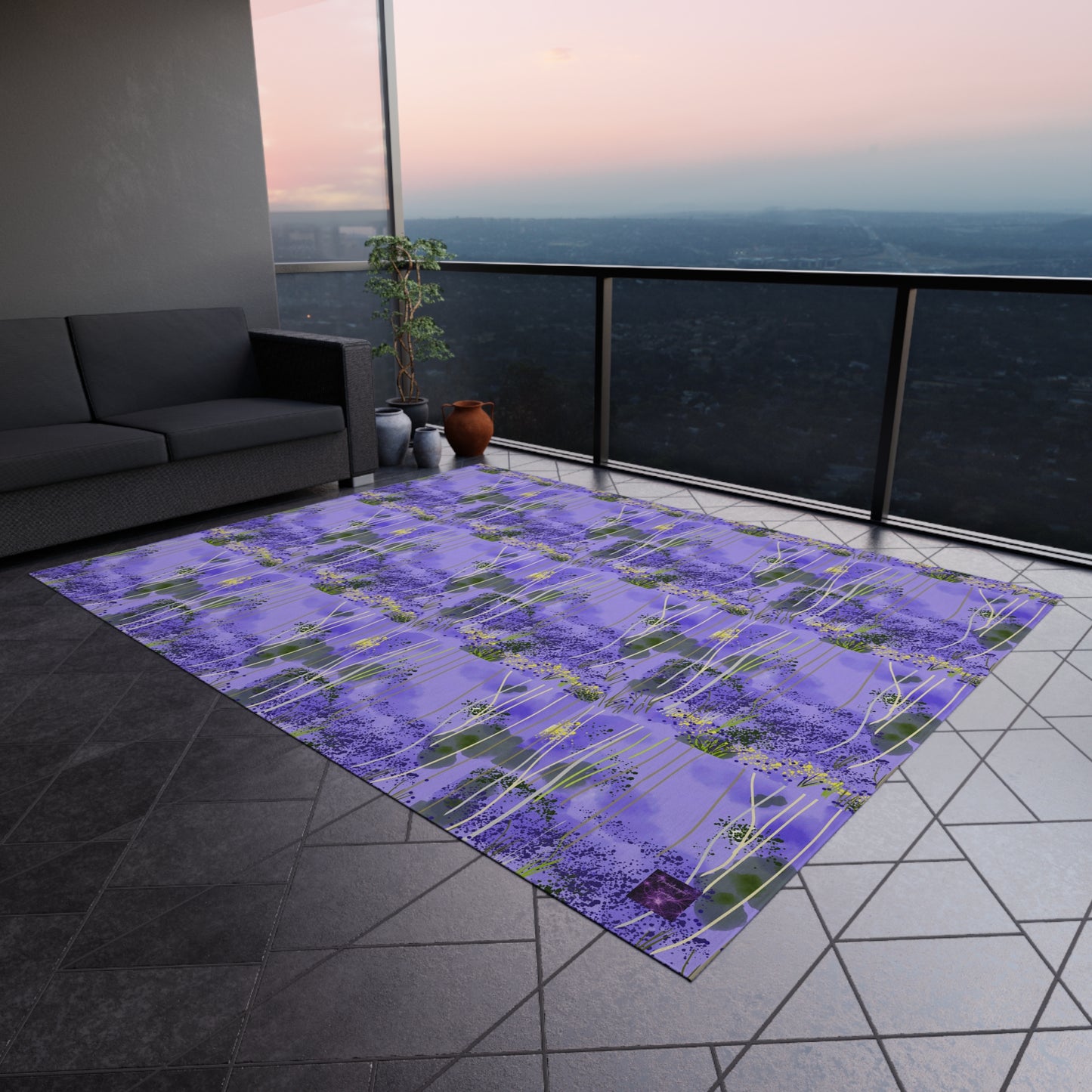 'Bluebell' by Julie Fejer Outdoor Rug