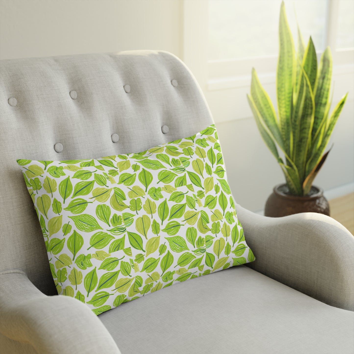 Green Leaves Eco-Friendly Pillow